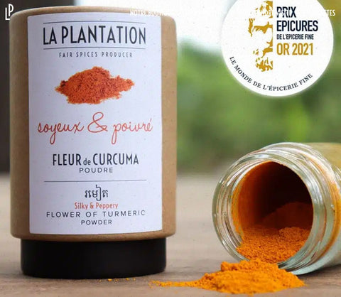 Fleur de Curcuma en poudre - 50g tube - Prix épicure